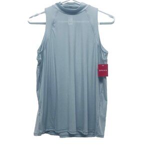 Spanx Tank Top Size XS Women’s Go-Lightly Mock Neck Ribbed Cloudy Grey new